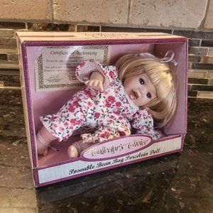 Collector's Choice Poseable Bean Bag Porcelain 8" Doll -NIB